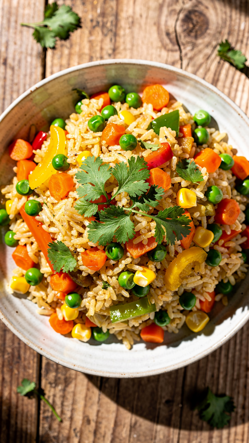 Easy Vegetable Rice with Beans (Healthy One-Pot Dinner)