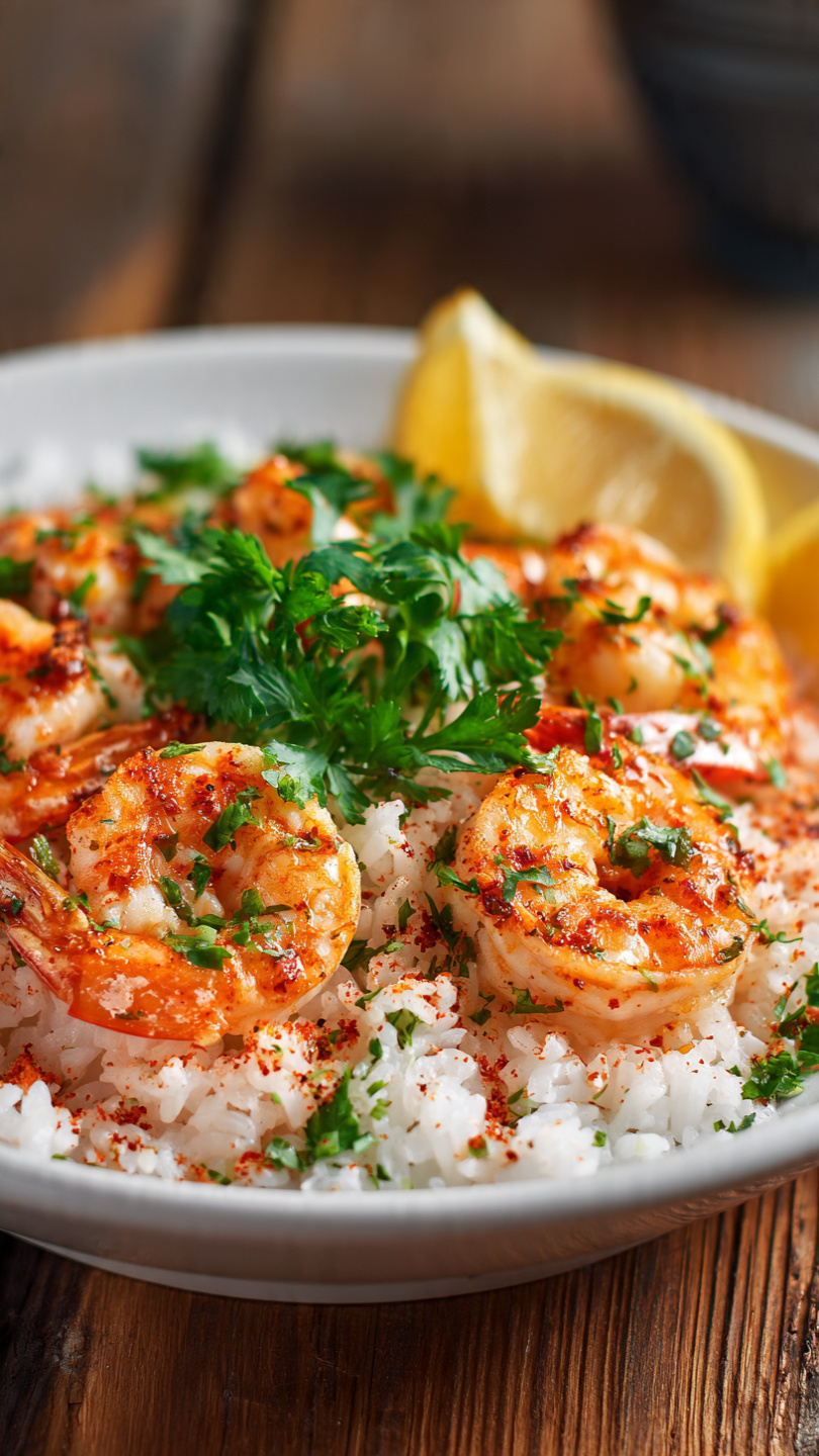 Honey Garlic Shrimp and Rice
