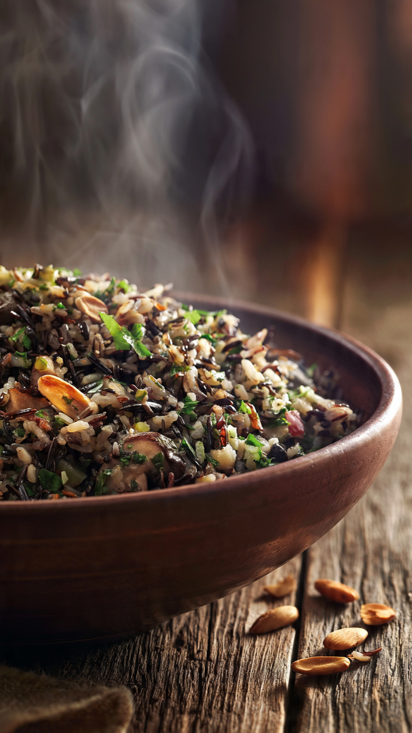 Creamy Vegetarian Wild Rice and Mushroom Soup