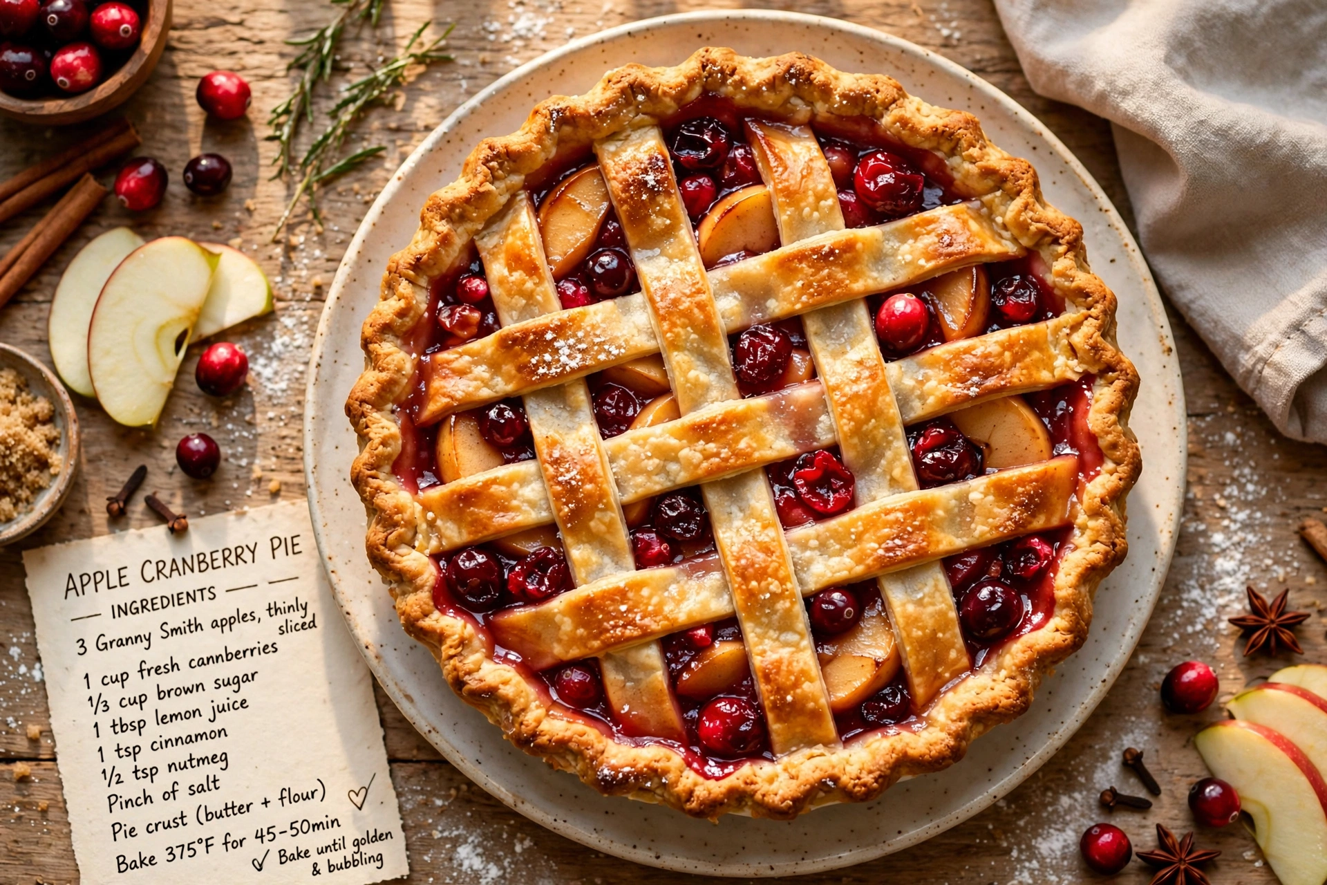 Apple Cranberry Pie