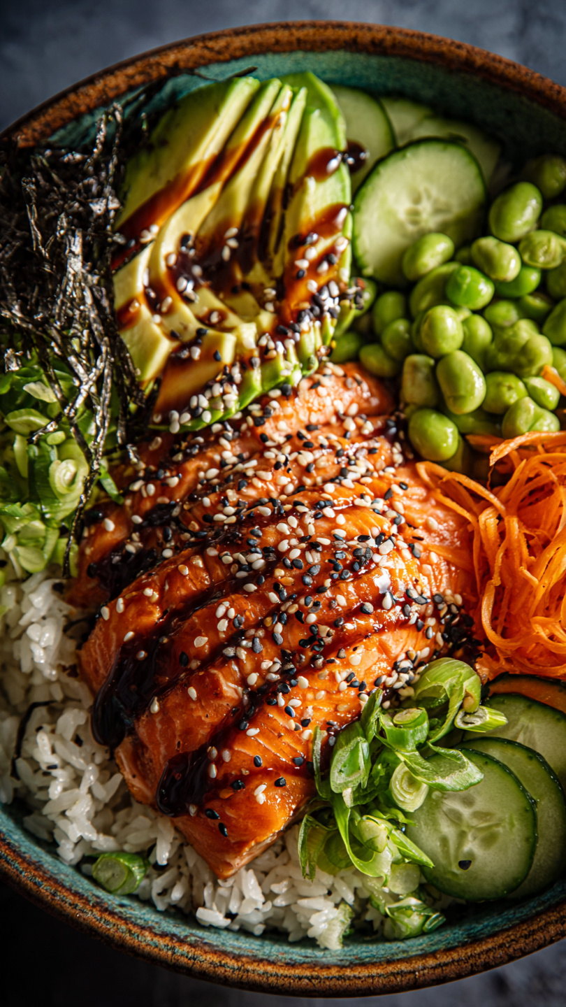 Teriyaki Salmon Rice Bowl