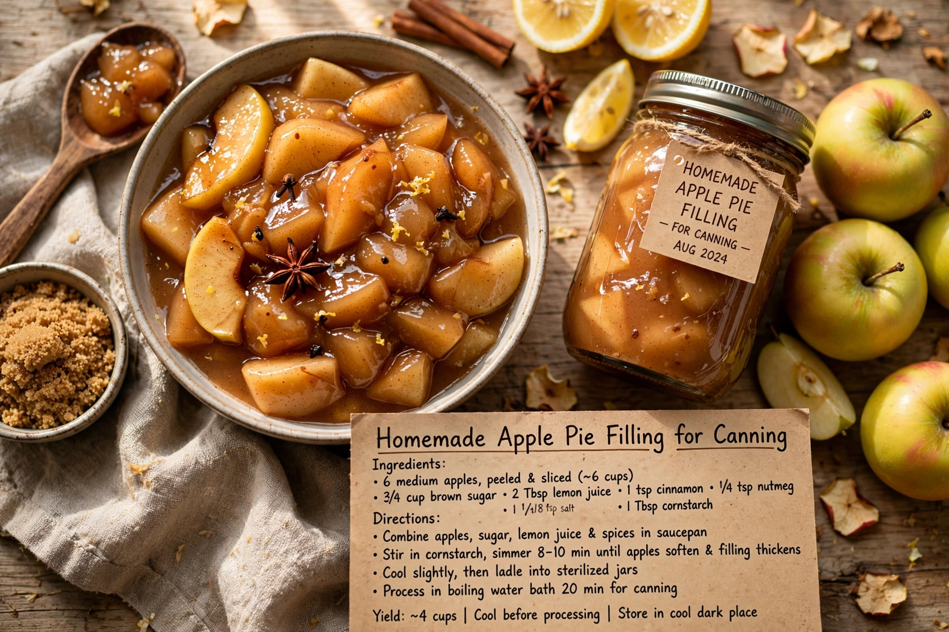 Homemade Apple Pie Filling for Canning