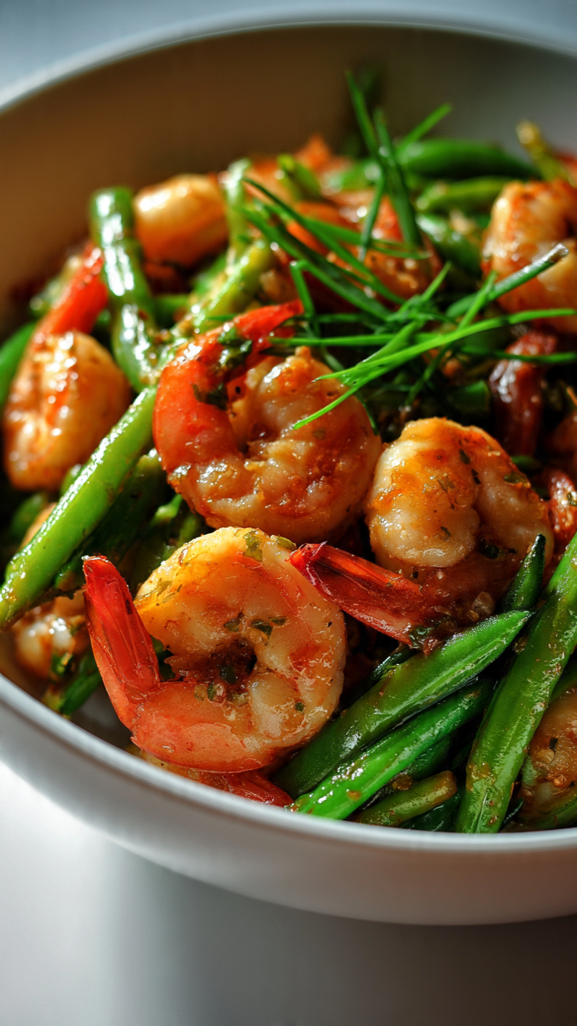 Honey Shrimp and Green Beans